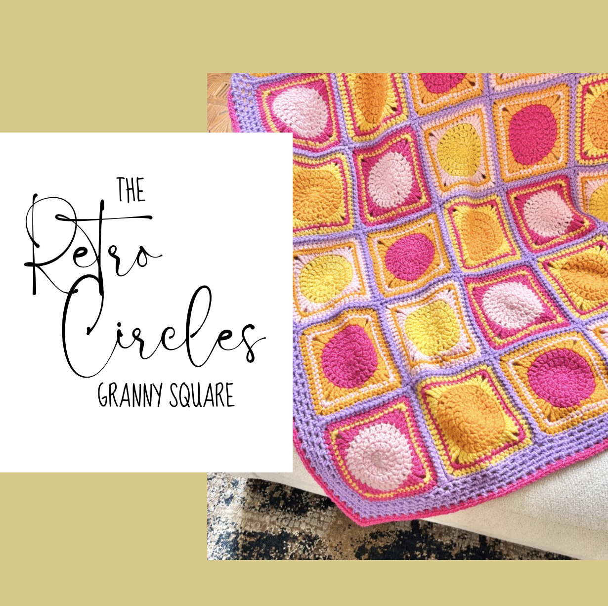 The Retro Circles Granny Square: A FREE Granny Square Pattern!